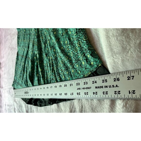 Marmot Women's Green Geometric A-Line Mini Skirt Elastic Waistband Pull-On Small - Picture 8 of 10